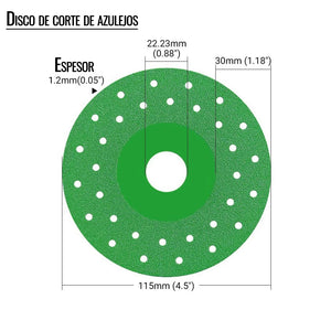 DISCO SUPER-FINO CON AVANCE TURBO 115MM - COD:100196