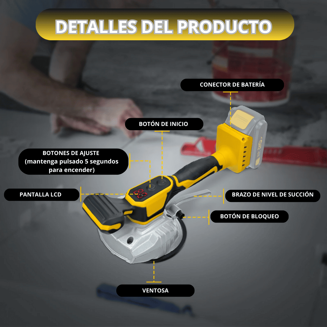 Ventosa vibradora COMPATIBLE batería DEWALT - COD:100605