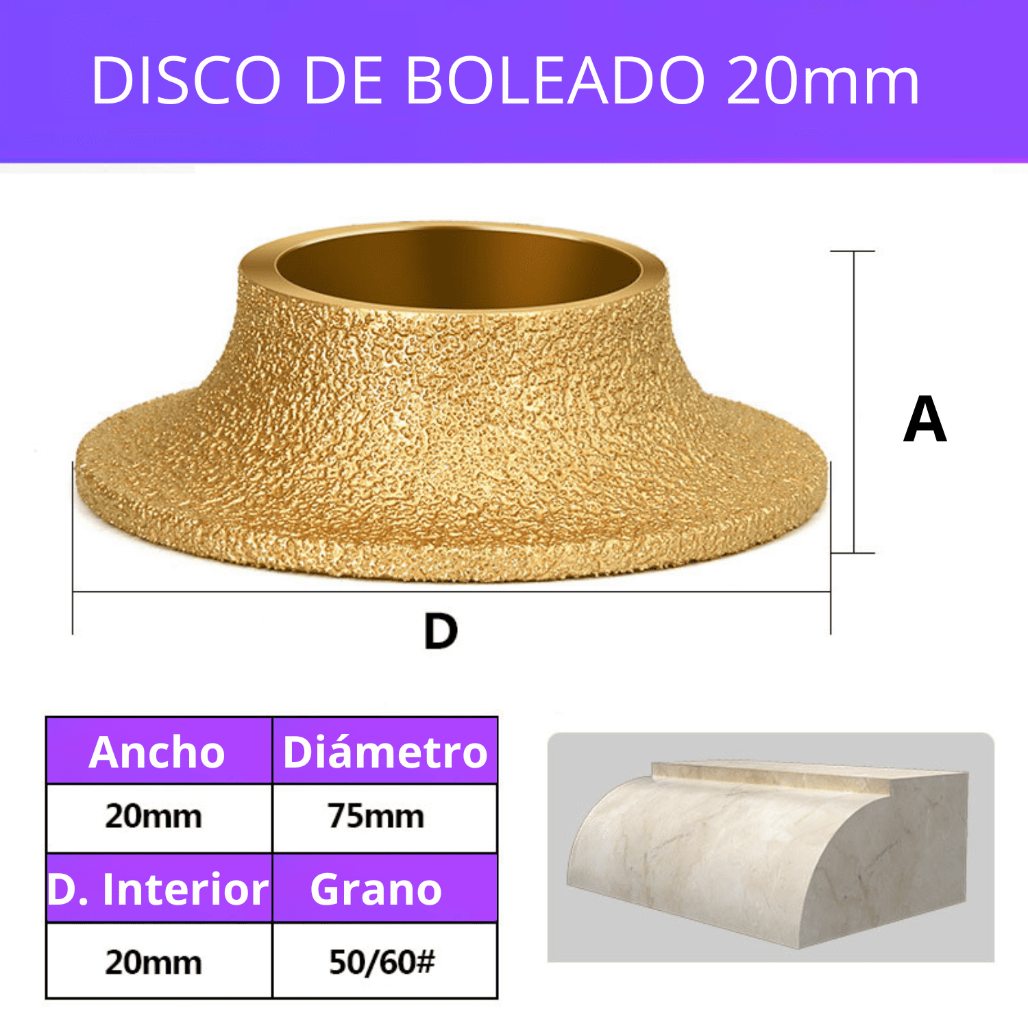 DISCO BOLEADO DE 10MM, 15MM & 20MM - (COD:100180 - 100181 - 100182)