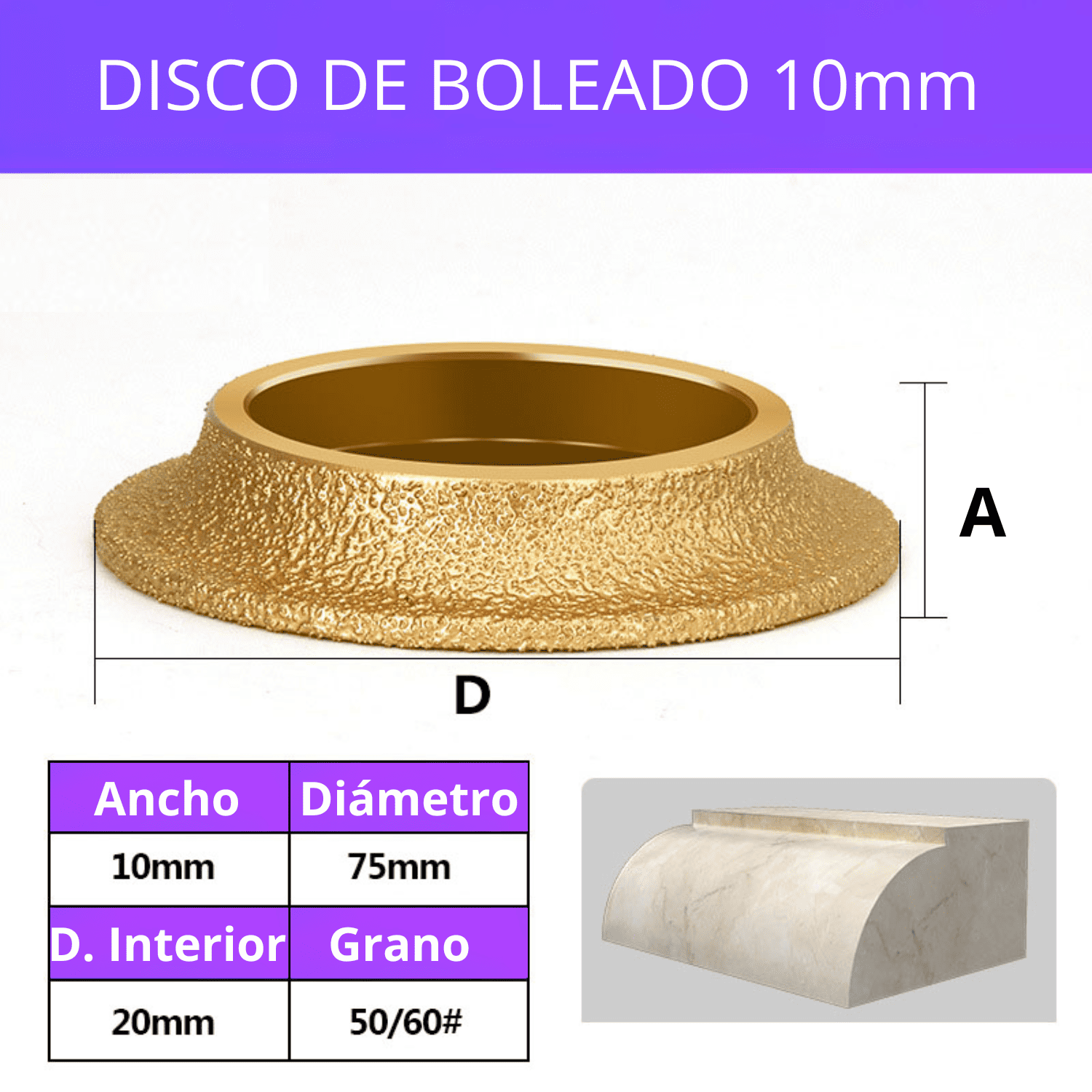 DISCO BOLEADO DE 10MM, 15MM & 20MM - (COD:100180 - 100181 - 100182)