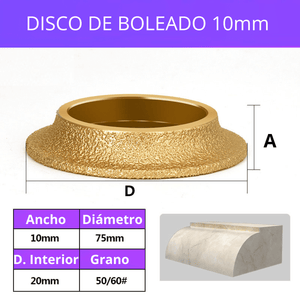 DISCO BOLEADO DE 10MM, 15MM & 20MM - (COD:100180 - 100181 - 100182)