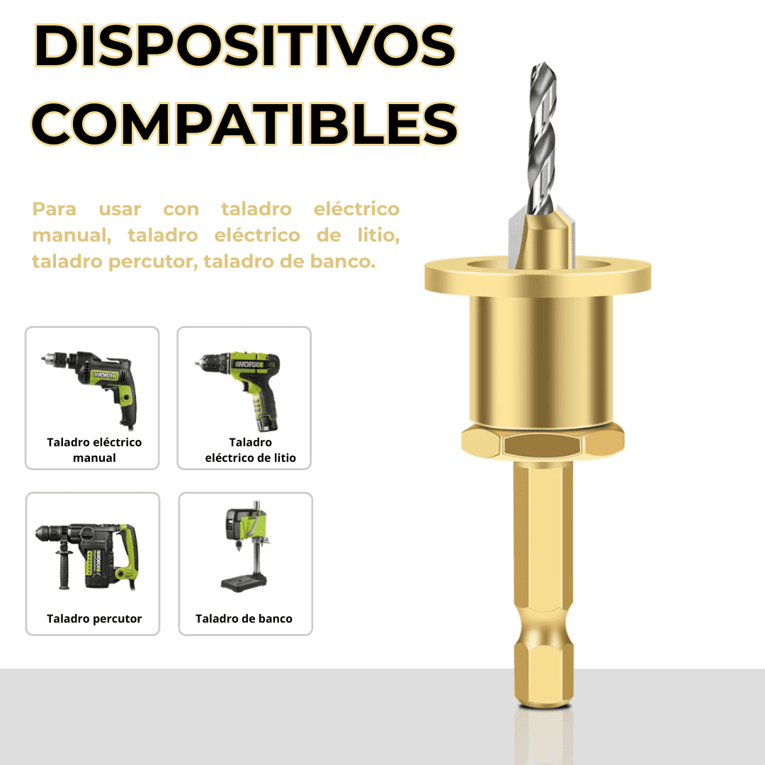 Broca Avellanadora con Tope Oro – COD:100612 - COD:100613