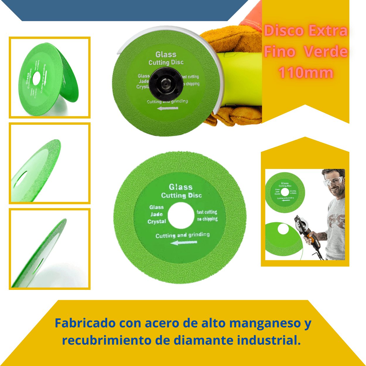 DISCO EXTRA FINO VERDE 110MM - COD:100193