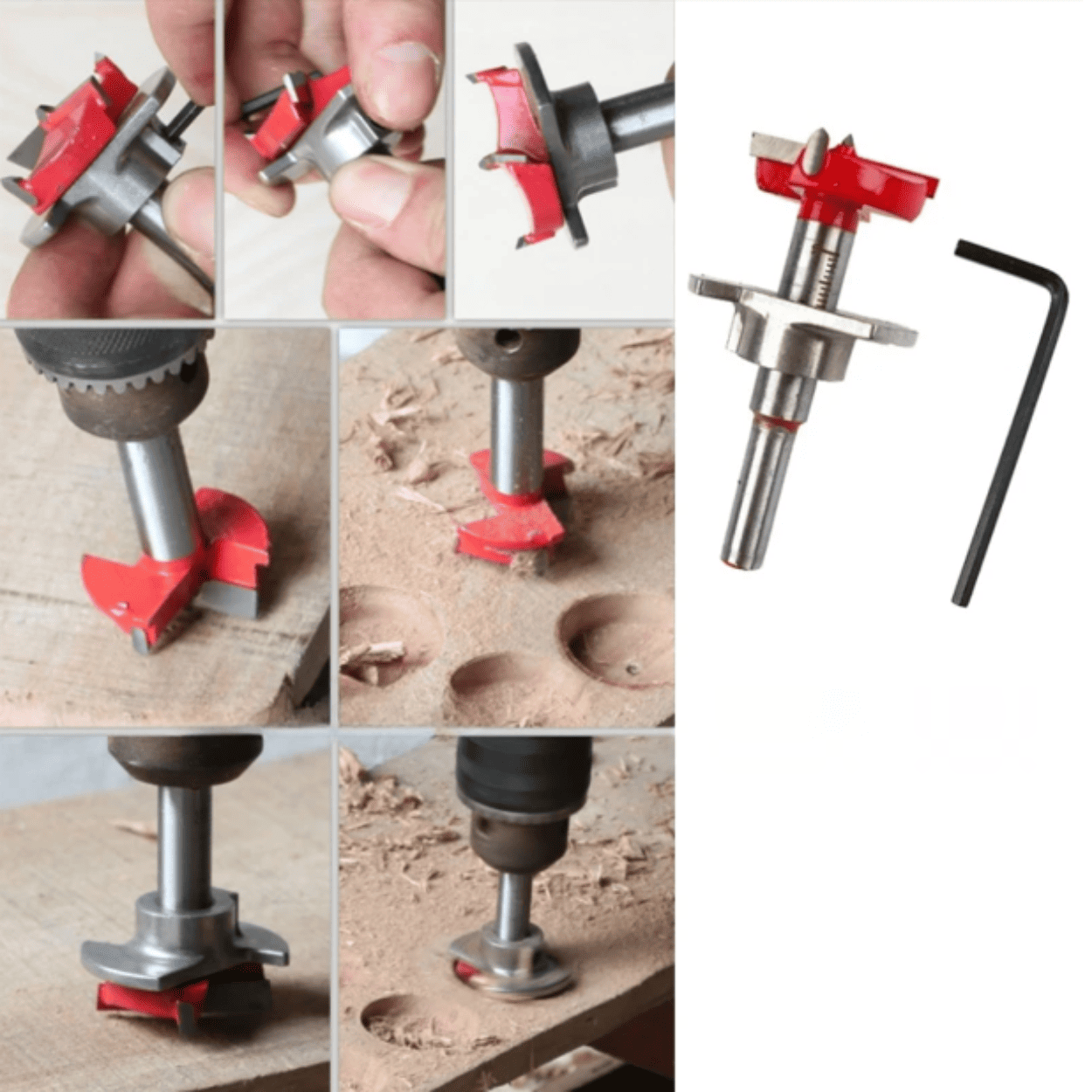 BROCA FORSTNER  DE 35MM con Tope Regulable - COD:100109