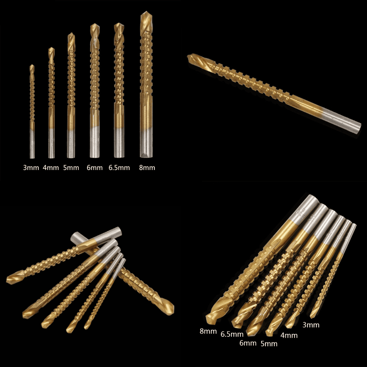 SET 6 BROCAS RANURADORAS - COD:100495