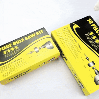 SET 16 SIERRAS DE COPAS PARA MADERA -  Acero al Carbono de 19mm - 127mm - COD:100303