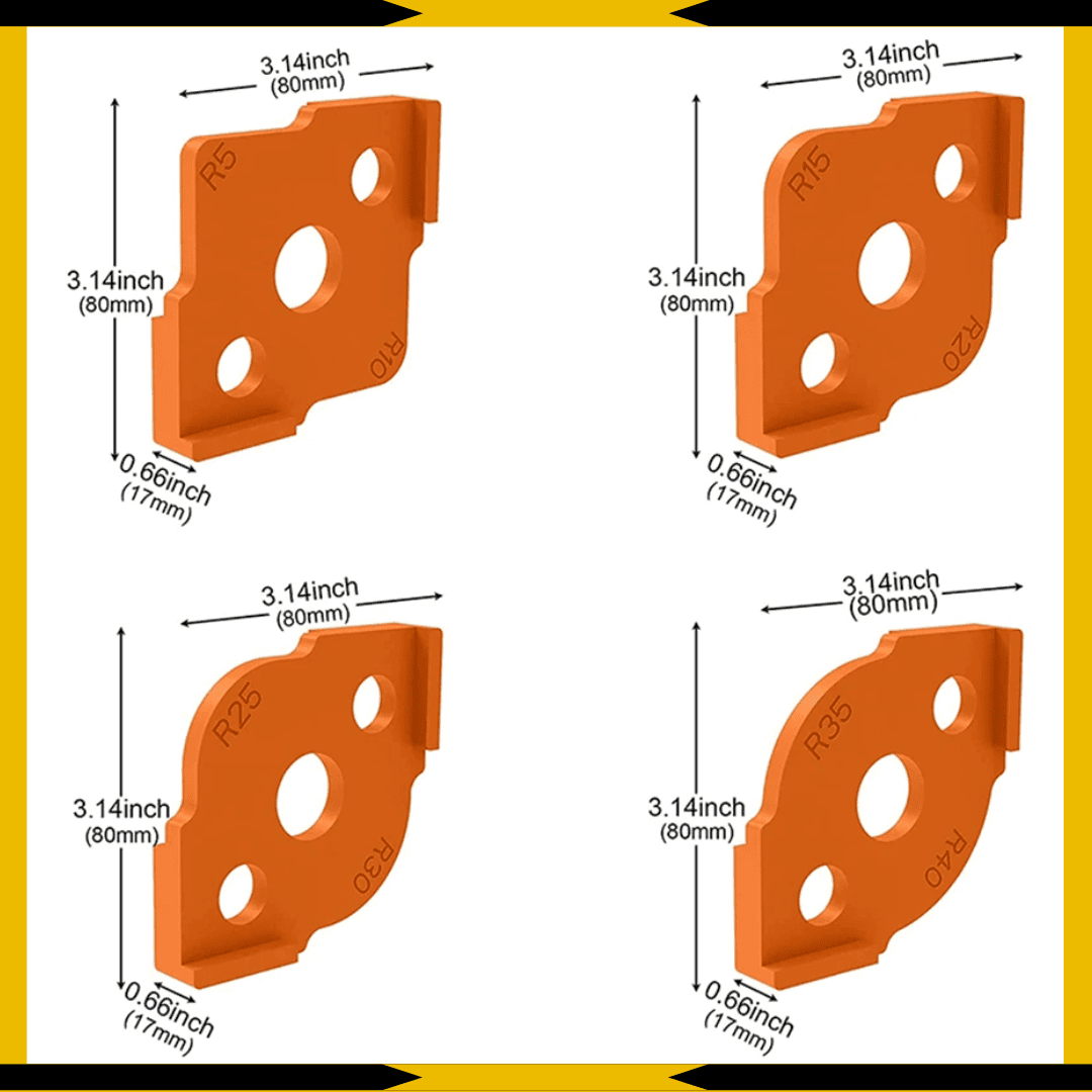 SET 4PCS PLANTILLA PARA BORDE EN ABS - COD:100393