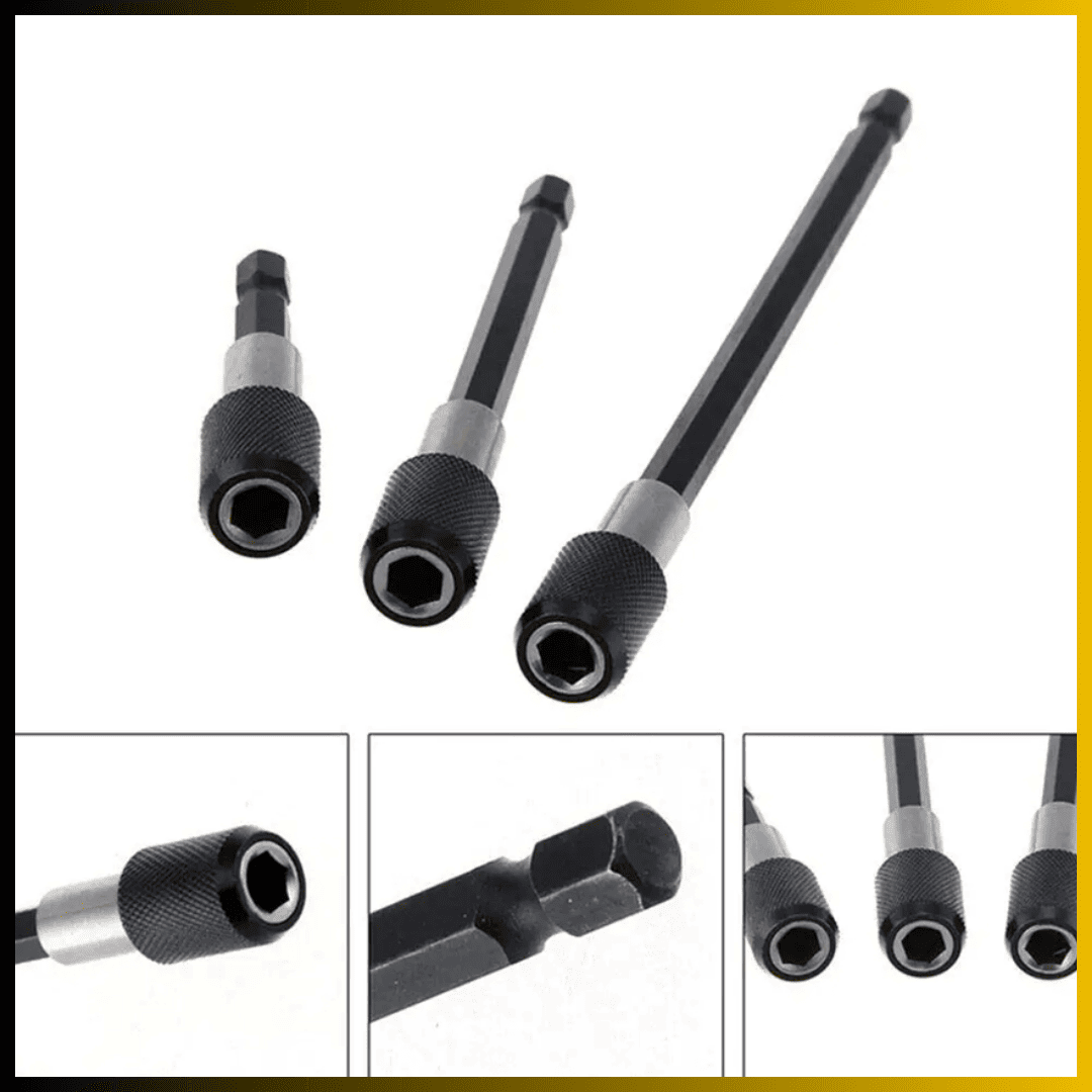 SET 3 EXTENSIONES MAGNÉTICA PARA TALADRO - COD:100245