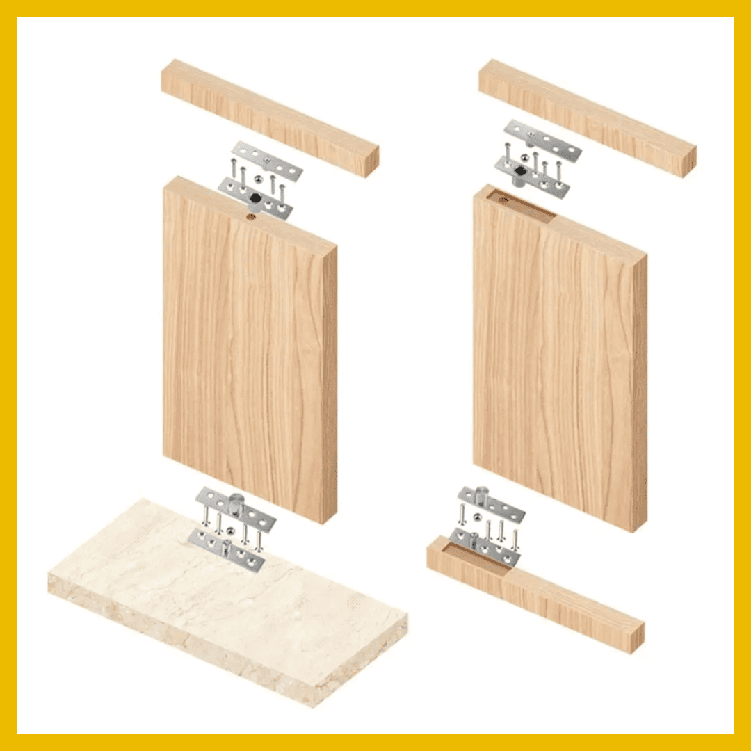 BISAGRA ACERO GIRATORIA CENTRAL & LATERAL DE 360° – COD:100068 - 100069