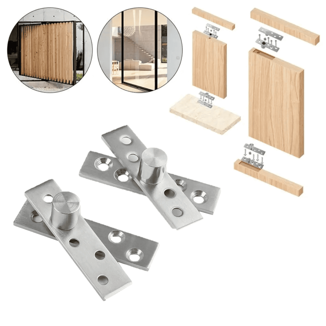 BISAGRA ACERO GIRATORIA CENTRAL & LATERAL DE 360° – COD:100068 - 100069