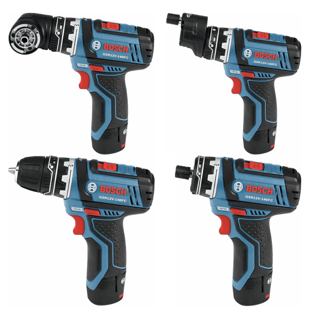 Kit de taladro/atornillador Multicabezal 5 en 1 – BOSCH GSR12V-140 - CODIGO:100658