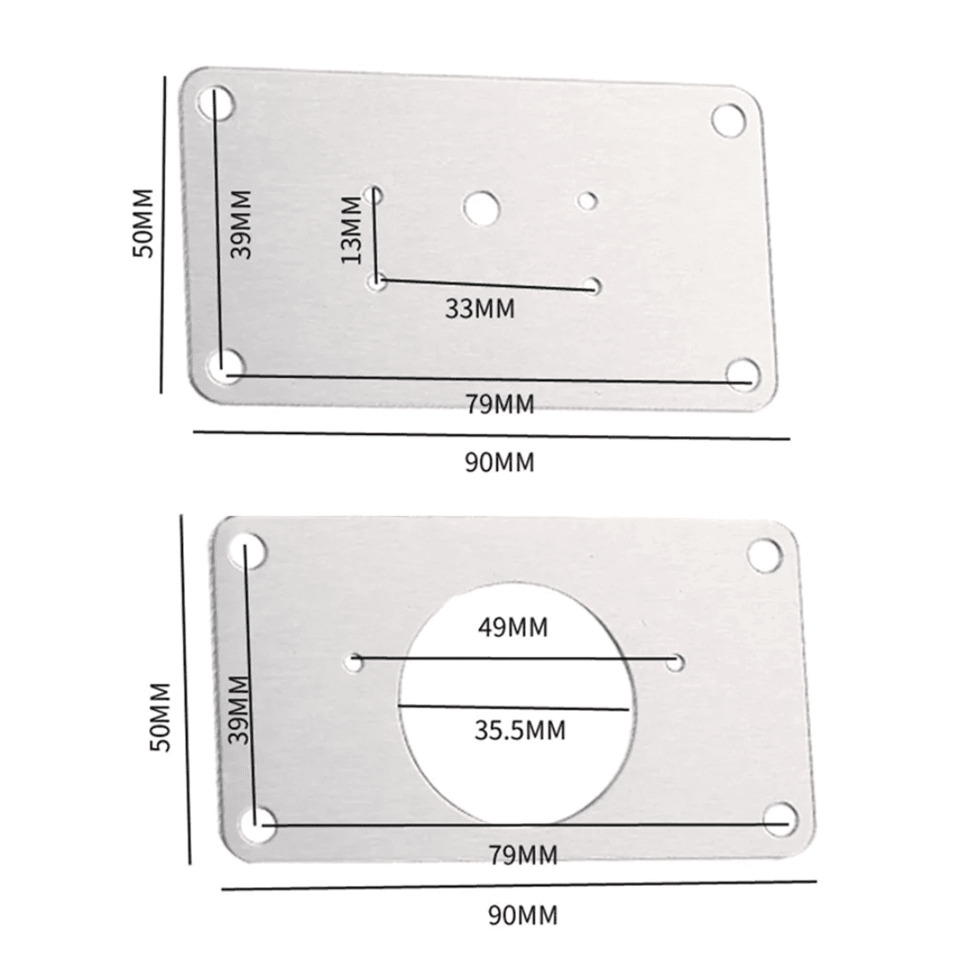PAR DE PLACA REPARACIÓN PARA BISAGRAGRAS - COD:100003