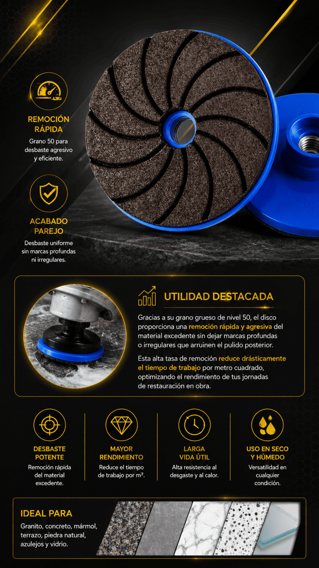 Disco de Pulido 3" - Gramo 50 - COD:101014
