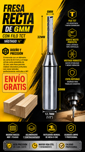 FRESA TRIPLE FILO TCT Vást ½ - COD:101030
