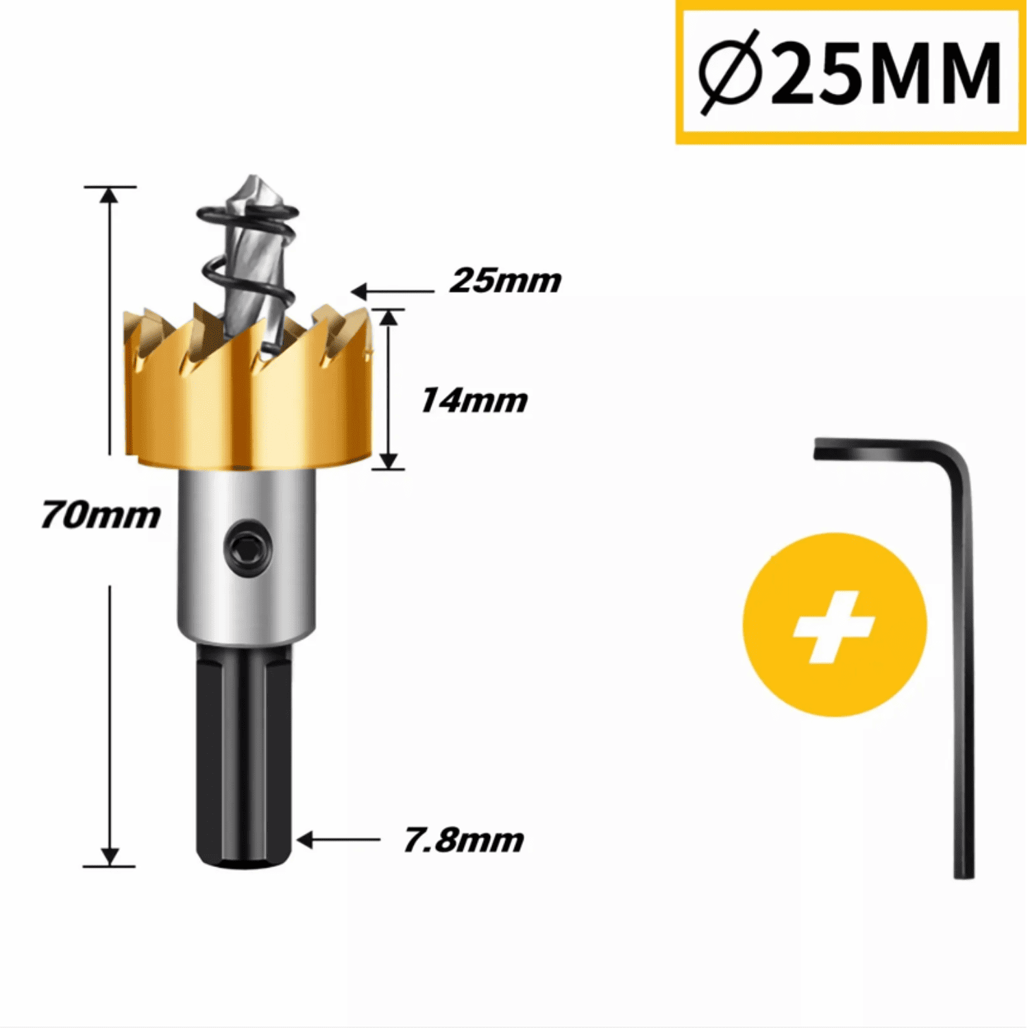 Sierra Copa Cobaltada Ø25, 35 y 55mm – Con Sistema Saca-bocados -(COD:100508 - 100509 - 100510)