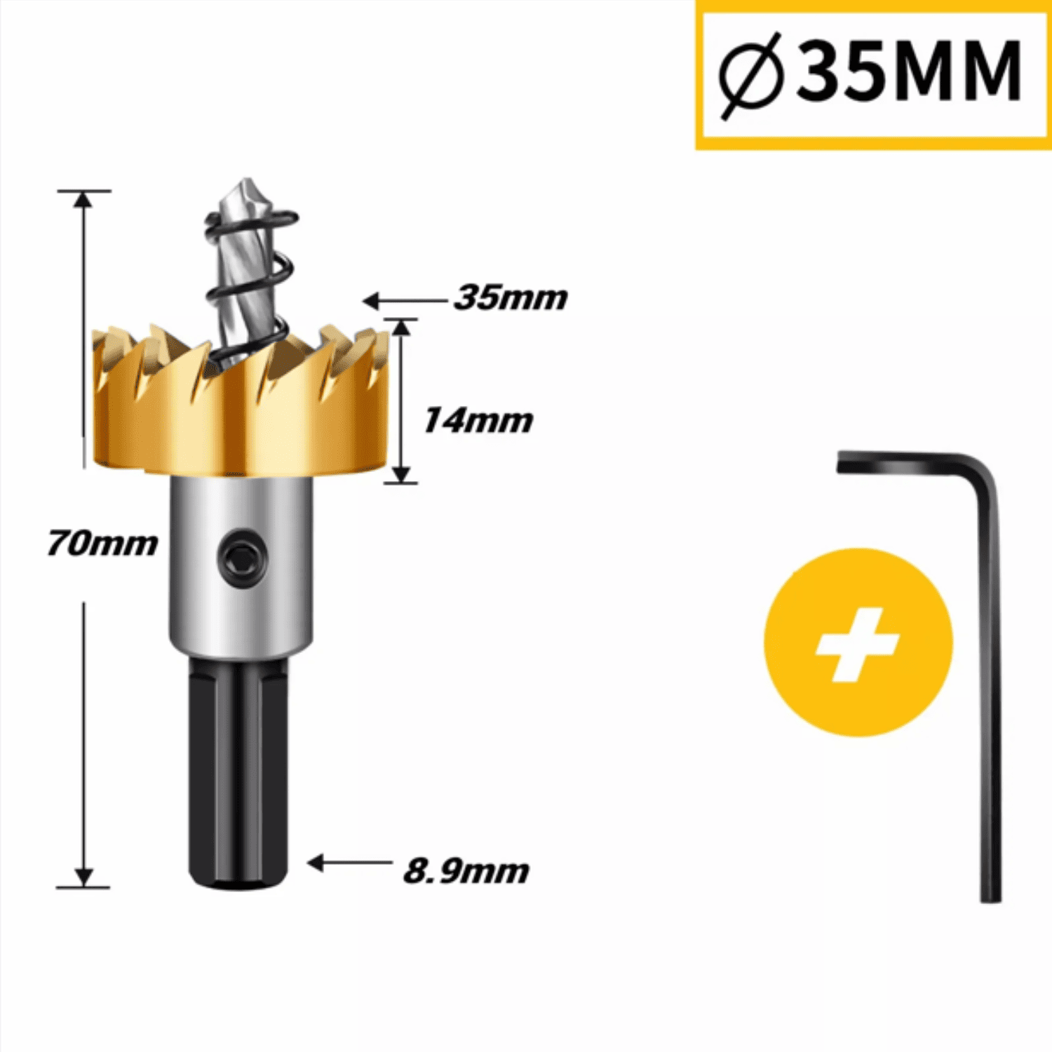 Sierra Copa Cobaltada Ø25, 35 y 55mm – Con Sistema Saca-bocados -(COD:100508 - 100509 - 100510)