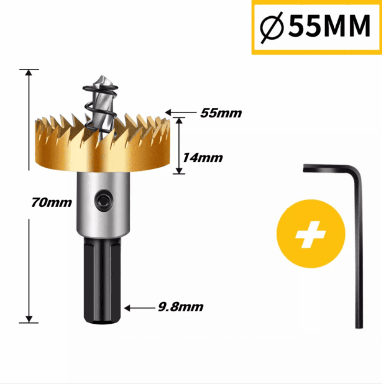 Sierra Copa Cobaltada Ø25, 35 y 55mm – Con Sistema Saca-bocados -(COD:100508 - 100509 - 100510)