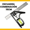 ESCUADRA  COMBINACIÓN 15CM - COD:100207