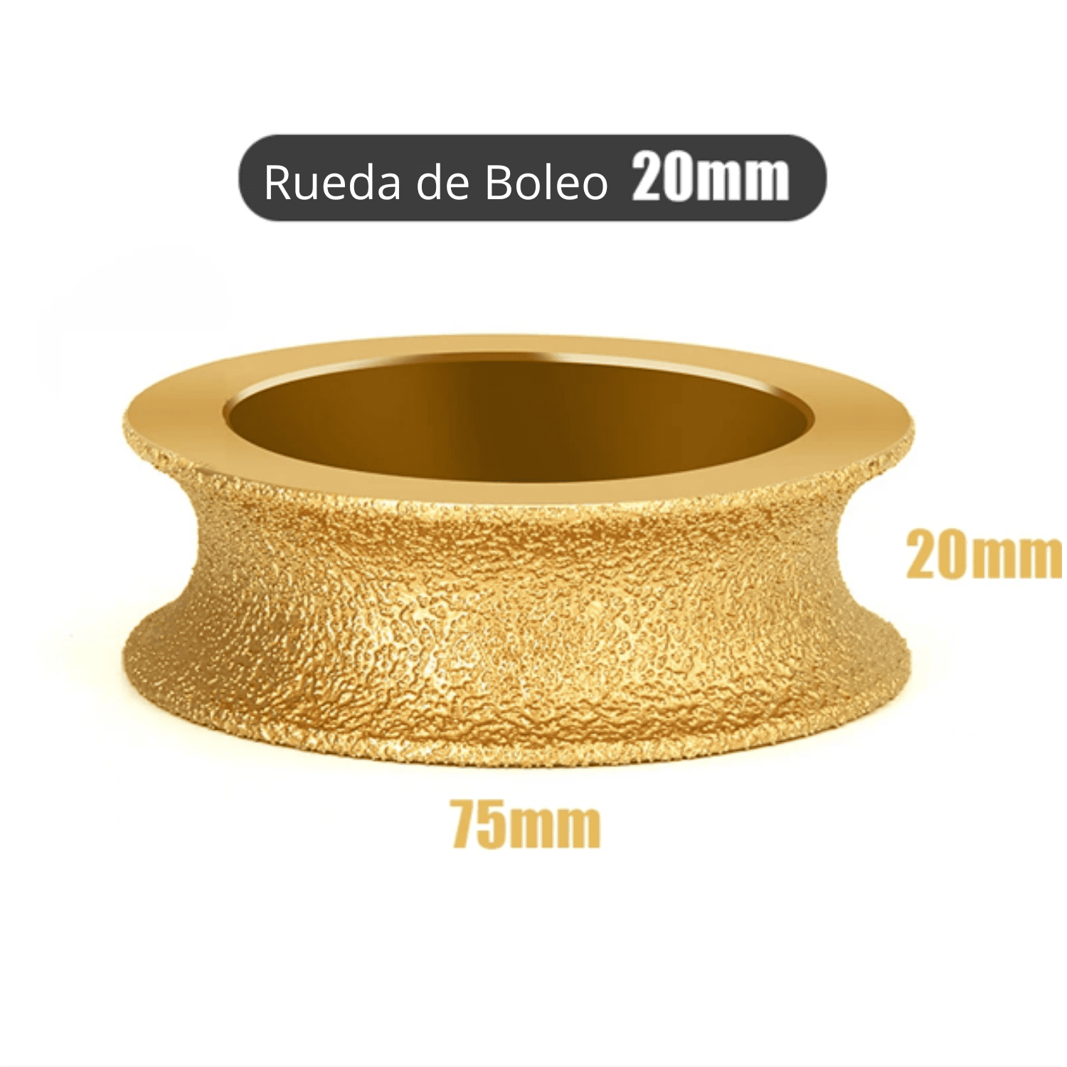 RUEDA DE BOLEO ”U” DE  10mm - 15mm - 20mm - 25mm x 75 mm - (COD:100459 - 100460 - 100461 - 100462)