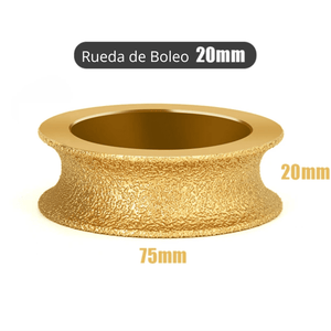 RUEDA DE BOLEO ”U” DE  10mm - 15mm - 20mm - 25mm x 75 mm - (COD:100459 - 100460 - 100461 - 100462)