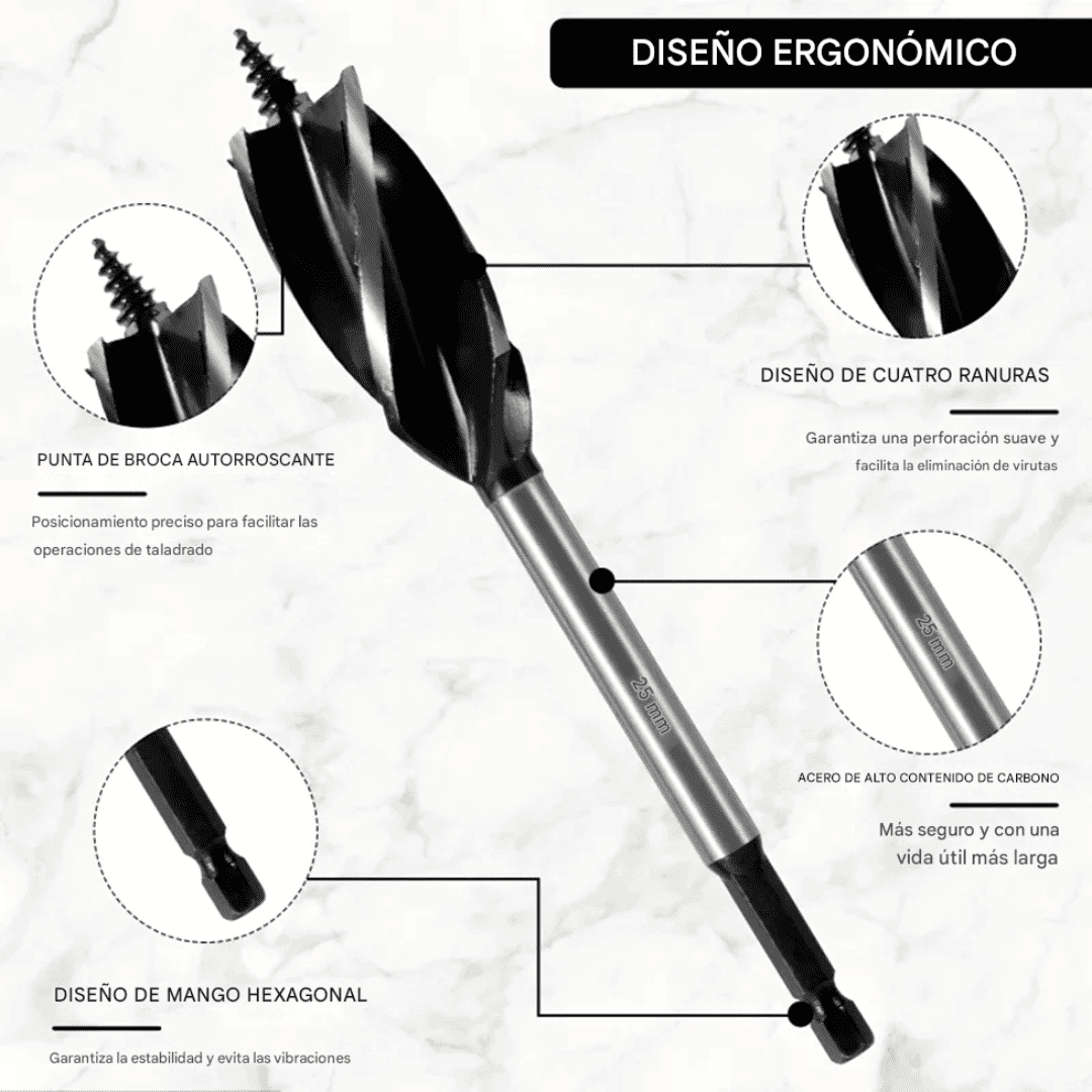 BROCA PARA MADERA DE 19MM - COD:100116