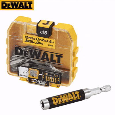 DEWALT SET 16 PUNTAS + GUIA MAGNETICA DT70522T-QZ - COD:100476