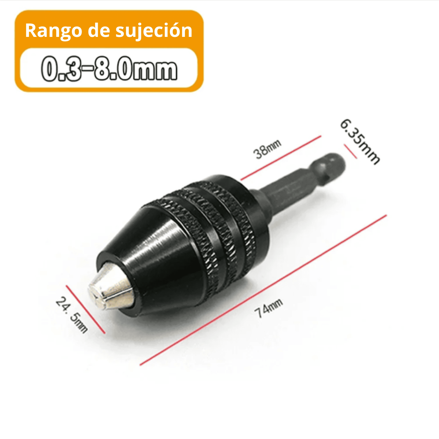 PORTABROCAS DE 0.3-8MM & 0.3-6.5MM CON CAMBIO RÁPIDO - COD:100404 - 100403