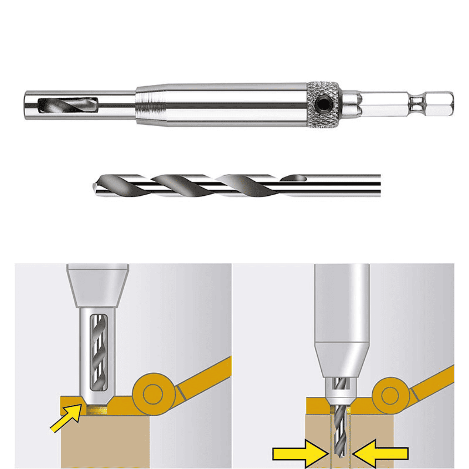 SET 2 & SET 4 BROCAS AUTO-CENTRADORA PARA BISAGRAS - COD:100478 - 100483