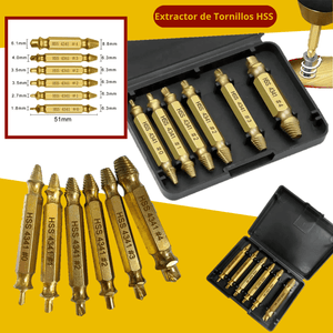 SET 6 EXTRACTORES DE TORNILLOS HSS - COD:100249