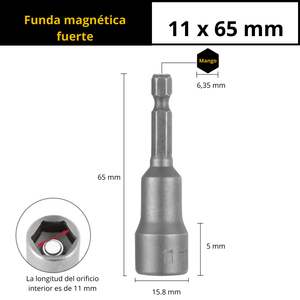 DADO MAGNETICO CON INGRESO ¼ “ - (COD:100174 - 100169 - 100170 - 100171 - 100172 - 100173)