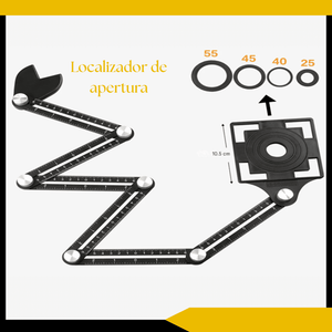 REGLA LOCALIZADOR DE AGUJEROS 6 PLIEGUES Y COLA DE PEZ - COD:100447 - 100448