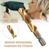 SET 6 BROCAS ROSCAS-MACHUELOS HSS TITANIO - COD:100497
