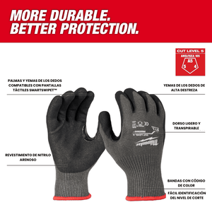 GUANTES ANTICORTE NIVEL 5 TALLA M – MILWAUKEE 48-73-8651 - COD:100587