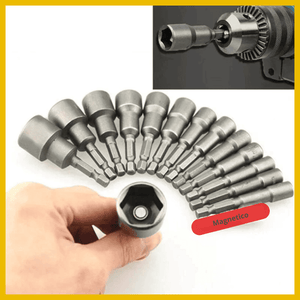 SET 13 PCS DADO MAGNETICO CON INGRESO ¼ “ - 100474