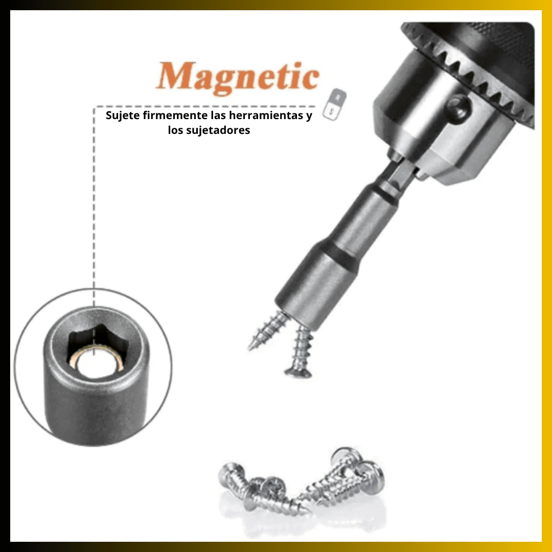 DADO MAGNETICO CON INGRESO ¼ “ - (COD:100174 - 100169 - 100170 - 100171 - 100172 - 100173)
