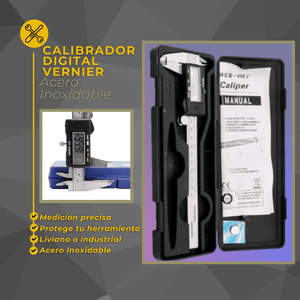 VERNIER DIGITAL CALIBRADOR & ACERO INOXIDABLE - COD:100576 - 100122