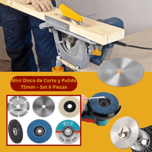 MINI DISCO DE 75MM O 3 ” – SET 6 PCS - COD:100353