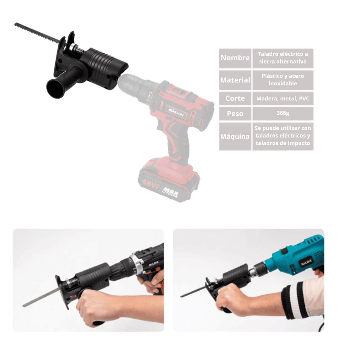 ADAPTADOR PRO DE TALADRO A SIERRA CALADORA - COD:100037
