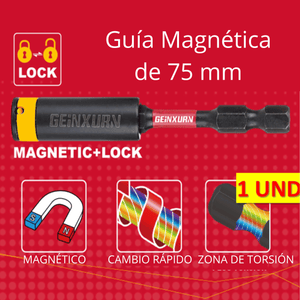 Punta de Impacto PZ2 x 25 mm Rojo & Guía Magnética LOCK de 75 mm – COD:100429 - 100297