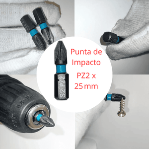 PUNTA IMPACTO PZ2 X 25mm VERDE - COD:100430