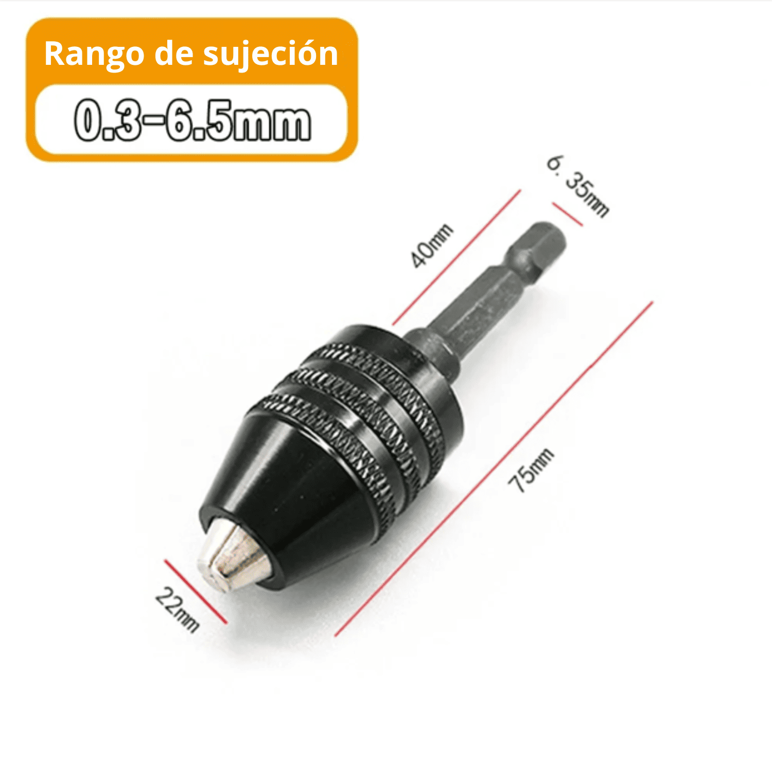 PORTABROCAS DE 0.3-8MM & 0.3-6.5MM CON CAMBIO RÁPIDO - COD:100404 - 100403