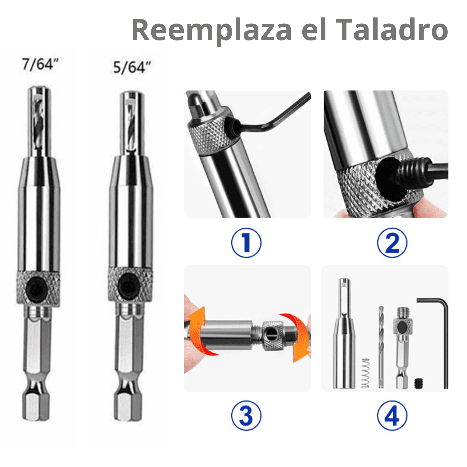 SET 2 & SET 4 BROCAS AUTO-CENTRADORA PARA BISAGRAS - COD:100478 - 100483