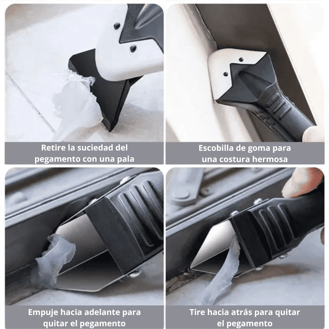APLICADOR Y REMOVEDOR DE SILICONA 5 EN 1 & SET 4 PCS - COD:100465 - 100057