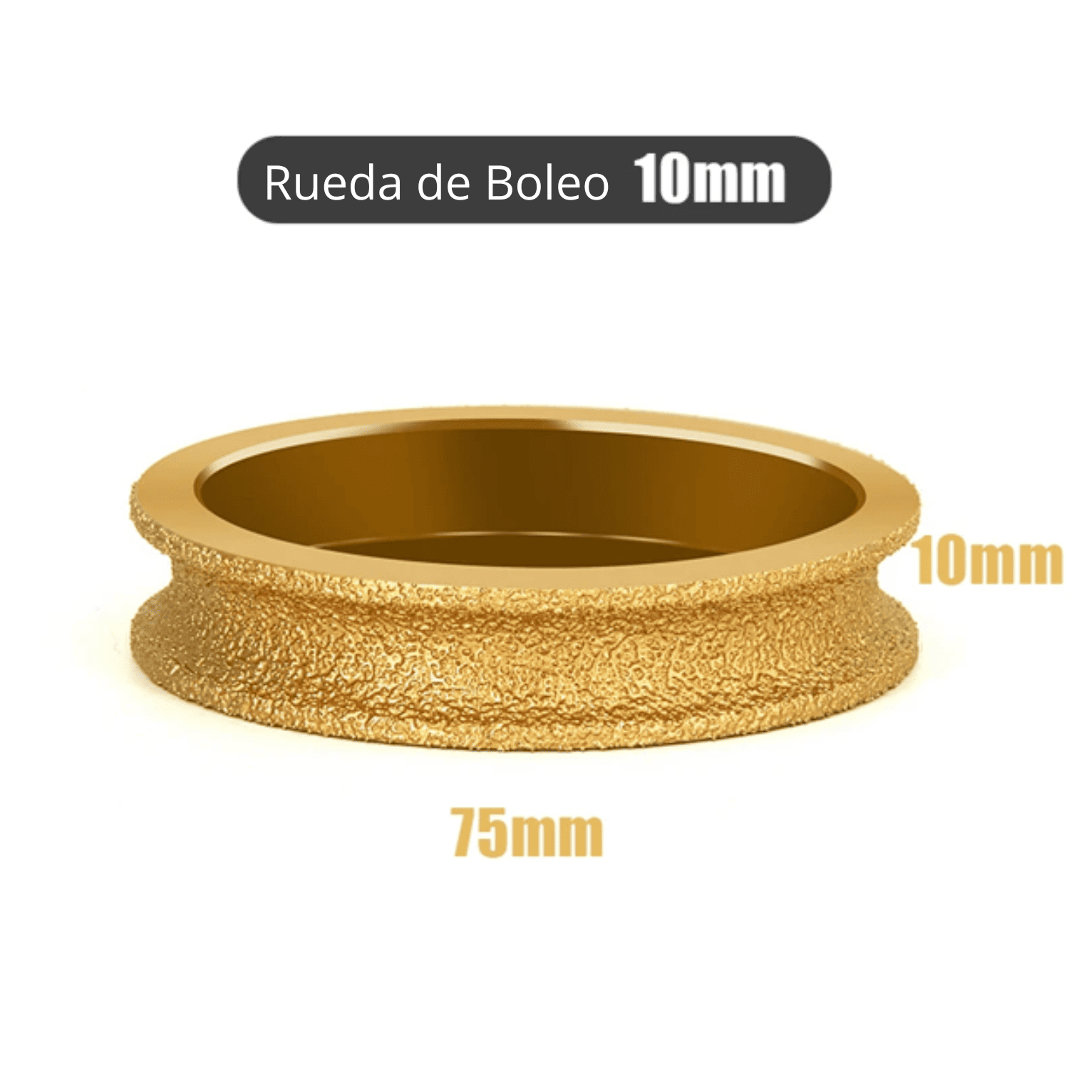 RUEDA DE BOLEO ”U” DE  10mm - 15mm - 20mm - 25mm x 75 mm - (COD:100459 - 100460 - 100461 - 100462)