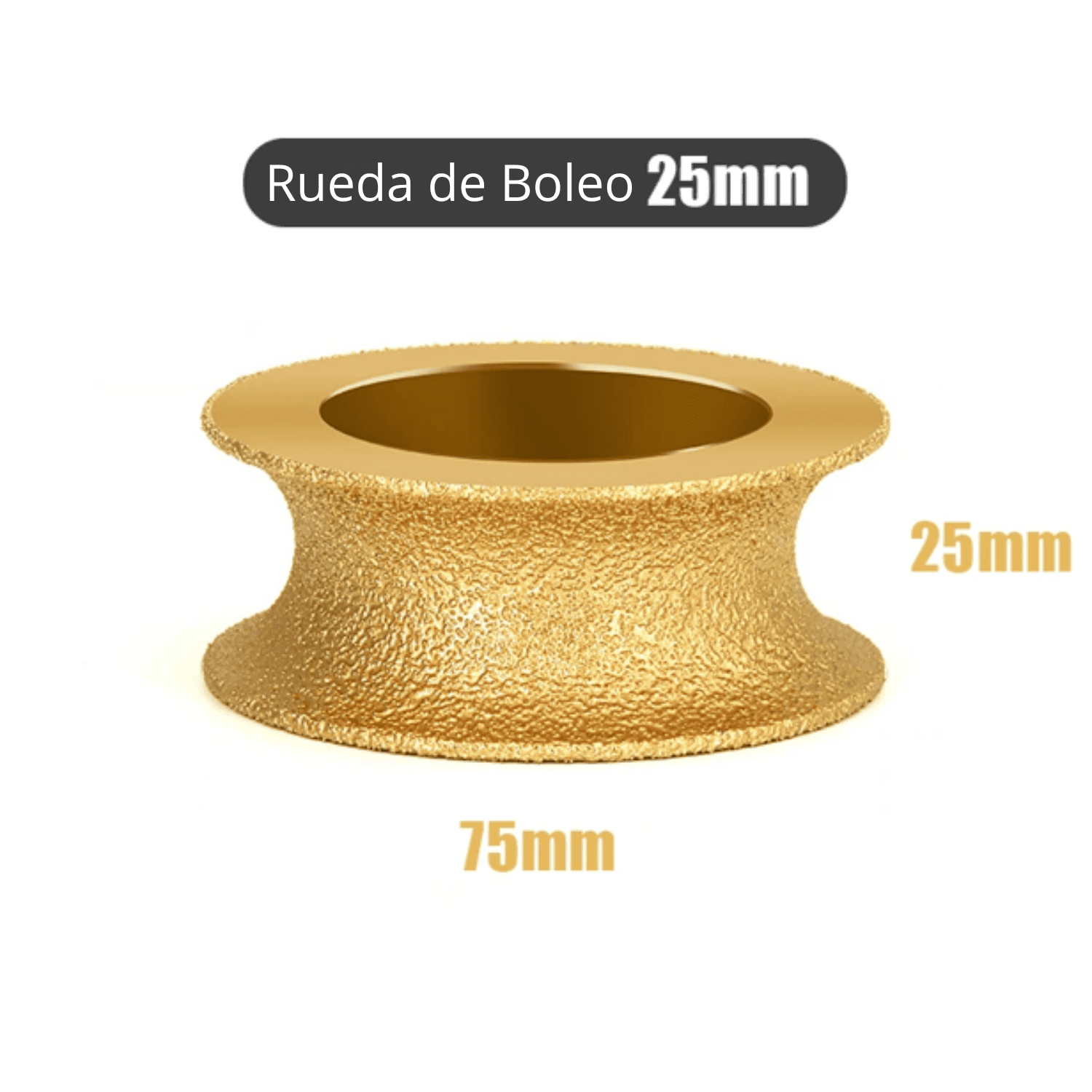 RUEDA DE BOLEO ”U” DE  10mm - 15mm - 20mm - 25mm x 75 mm - (COD:100459 - 100460 - 100461 - 100462)