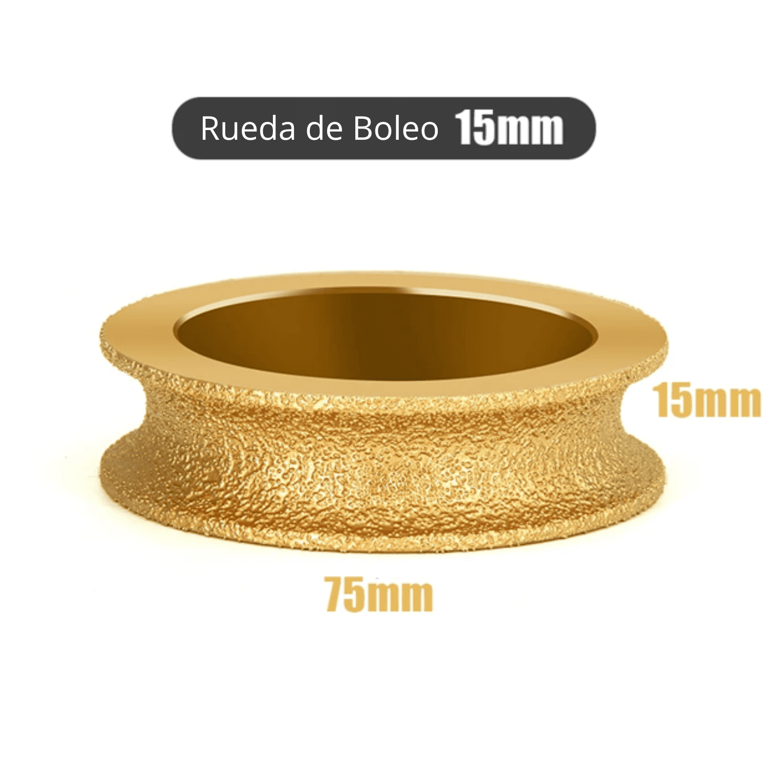 RUEDA DE BOLEO ”U” DE  10mm - 15mm - 20mm - 25mm x 75 mm - (COD:100459 - 100460 - 100461 - 100462)