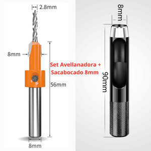 AVELLANADORA + SACA - BOCADO DE 8MM - COD:100076