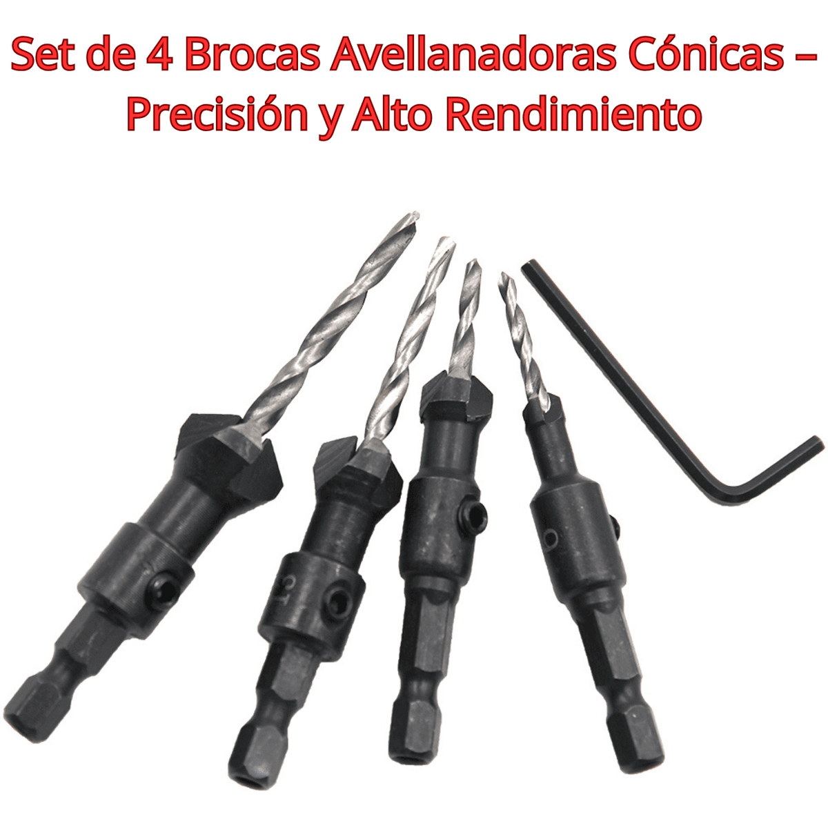 SET 4 AVELLANADORAS TIPO CÓNICO - COD:100482