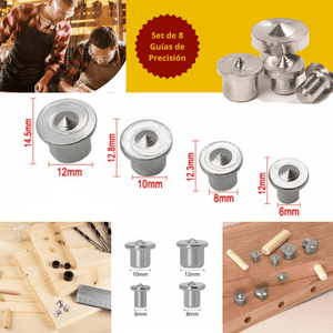 SET 8 GUIAS METALICAS PARA UNION CON TARUGOS - COD:100500