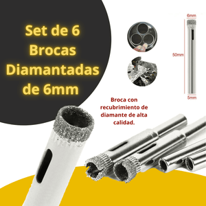 BROCAS DIAMANTADAS 6MM - COD:100504